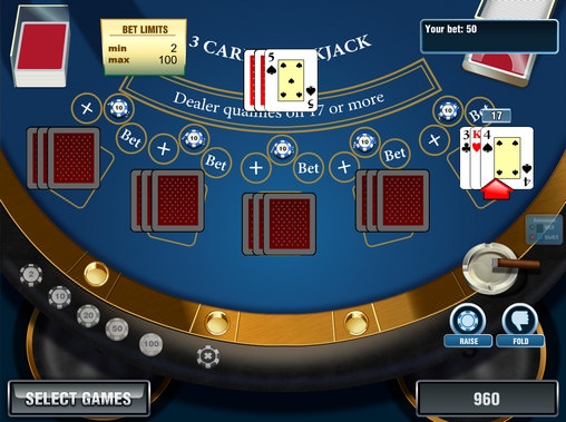 Three Card Blackjack  (Трехкарточный блэкджек ) из раздела Блэкджек