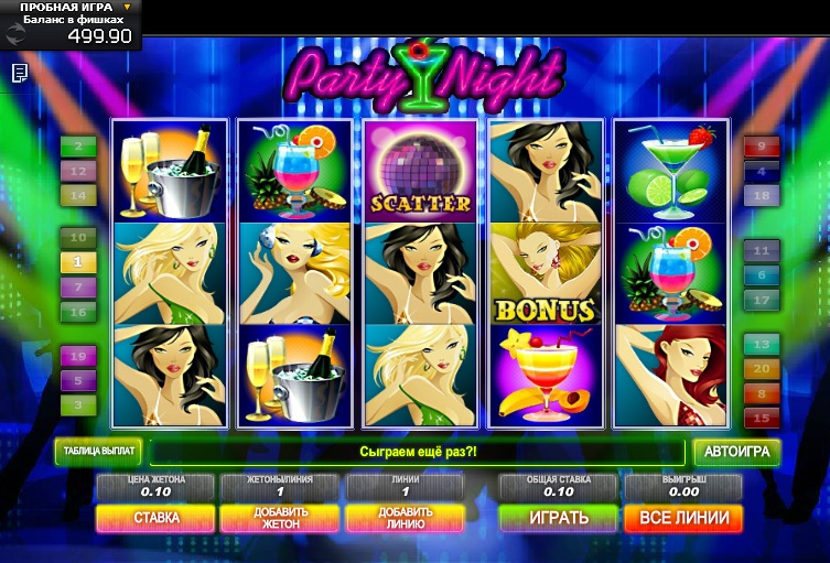 Party Night (Вечеринка) из раздела Игровые автоматы