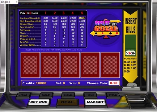 Split Way Royal (Разделенный роял) из раздела Видео покер
