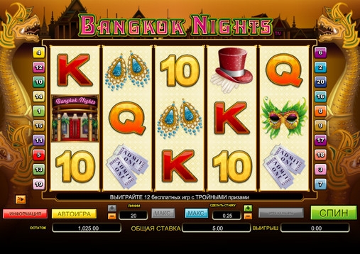 Bangkok Nights (Ночи в Бангкоке) из раздела Игровые автоматы