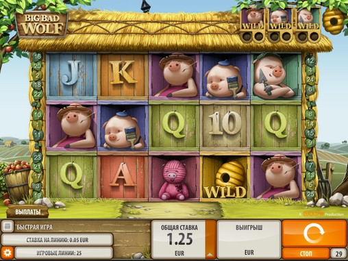 Big Bad Wolf (Большой злой волк) из раздела Игровые автоматы