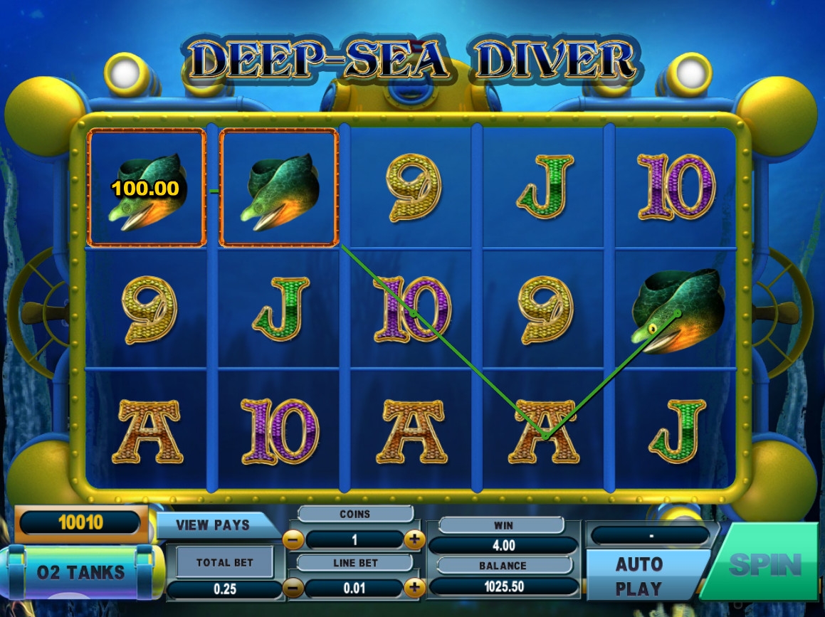 Deep Sea Diver (Глубоководный ныряльщик) из раздела Игровые автоматы