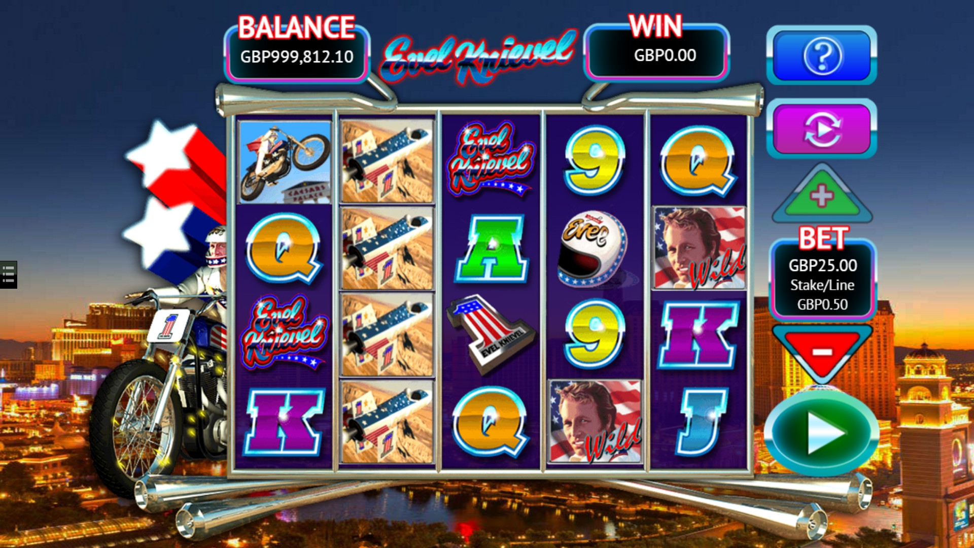 Evel Knievel (Ивел Книвел) из раздела Игровые автоматы