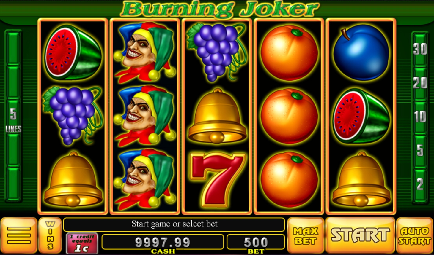 Burning Joker (Пылающий джокер) из раздела Игровые автоматы