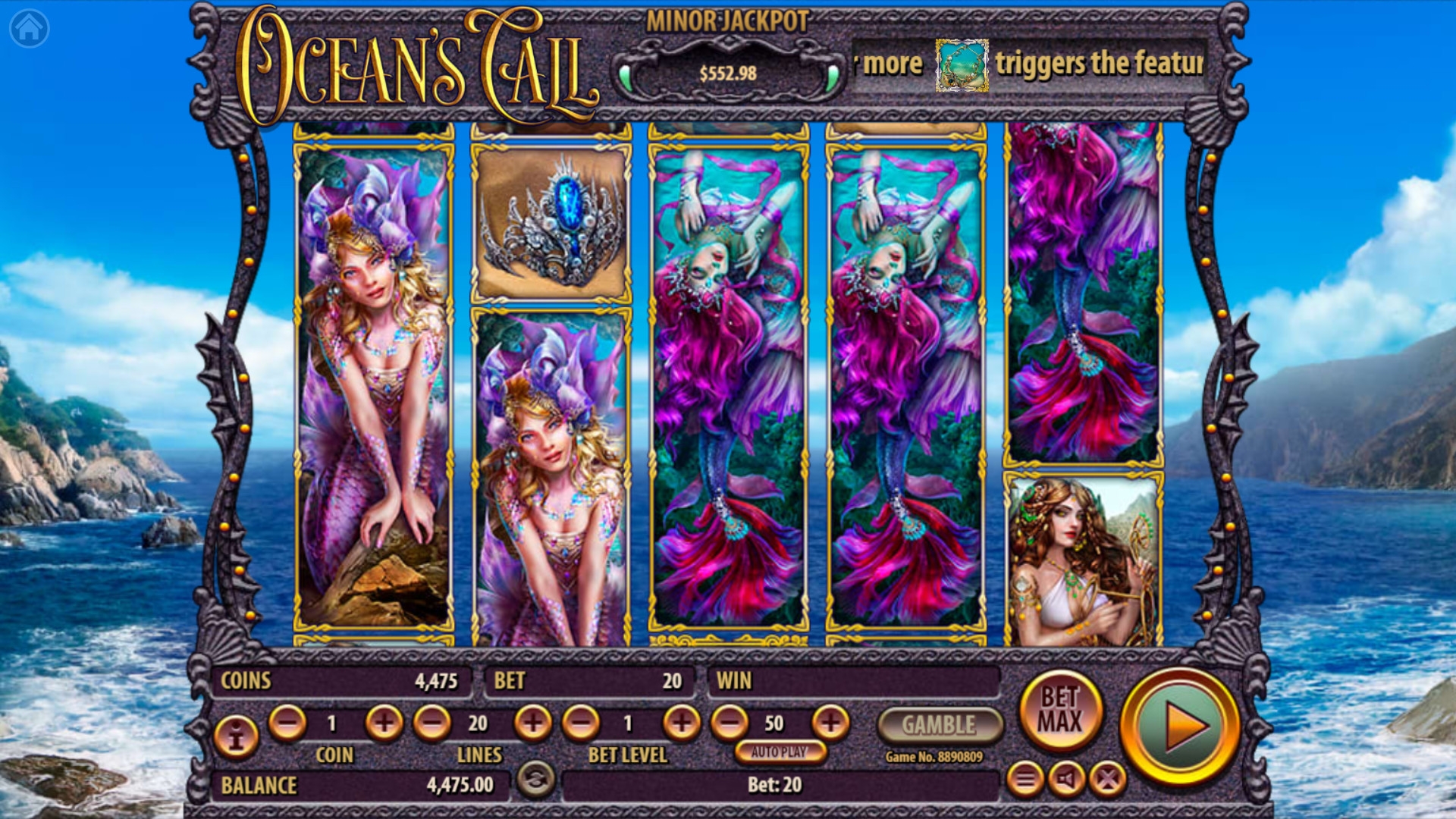 Ocean’s Call (Зов океана) из раздела Игровые автоматы