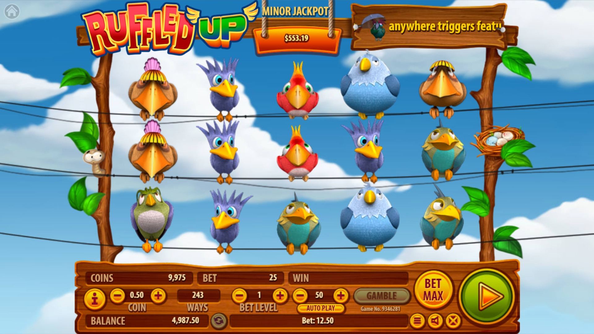 Ruffled Up (Взъерошенные) из раздела Игровые автоматы