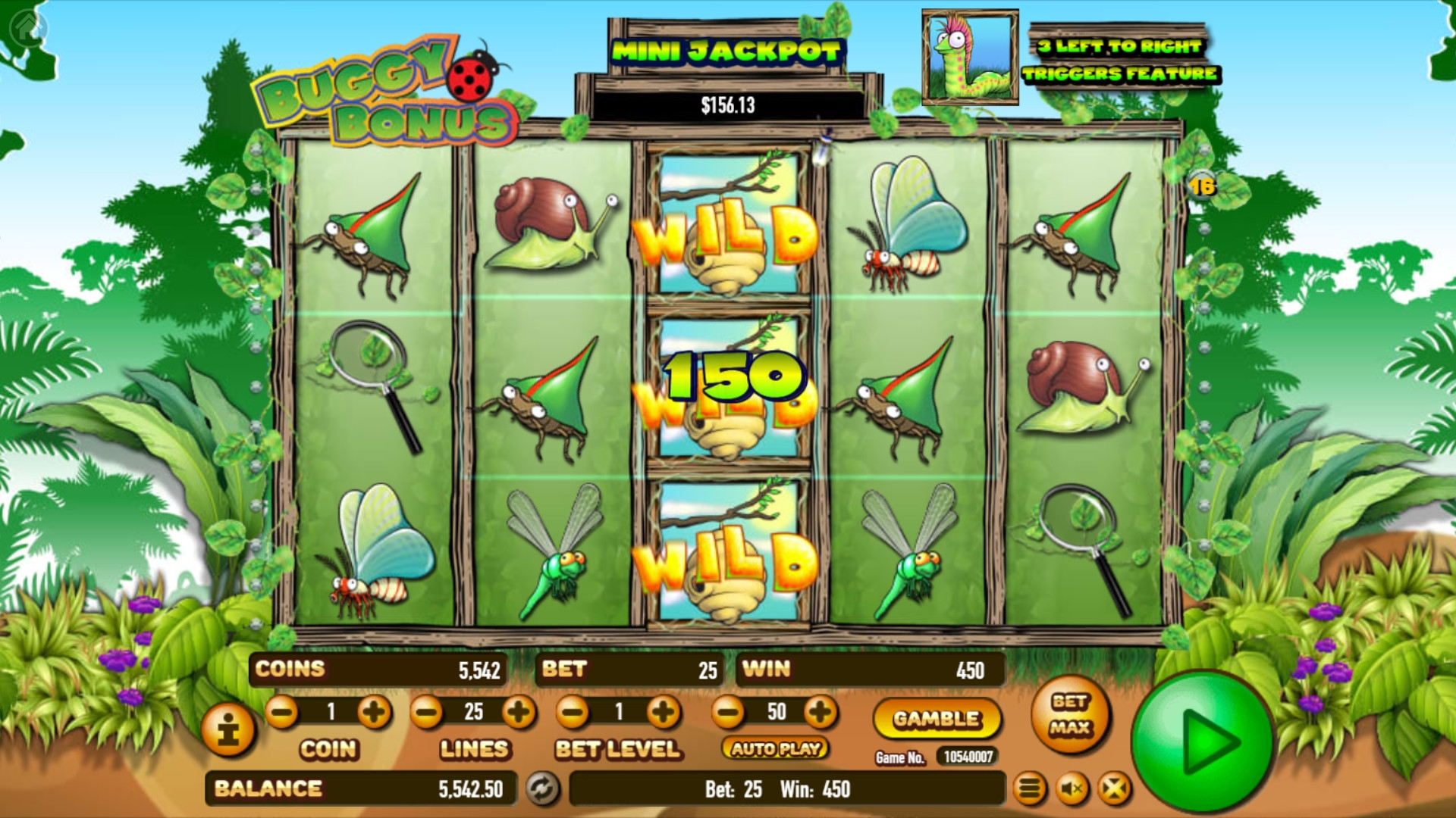 Buggy Bonus (Бонус от букашек) из раздела Игровые автоматы
