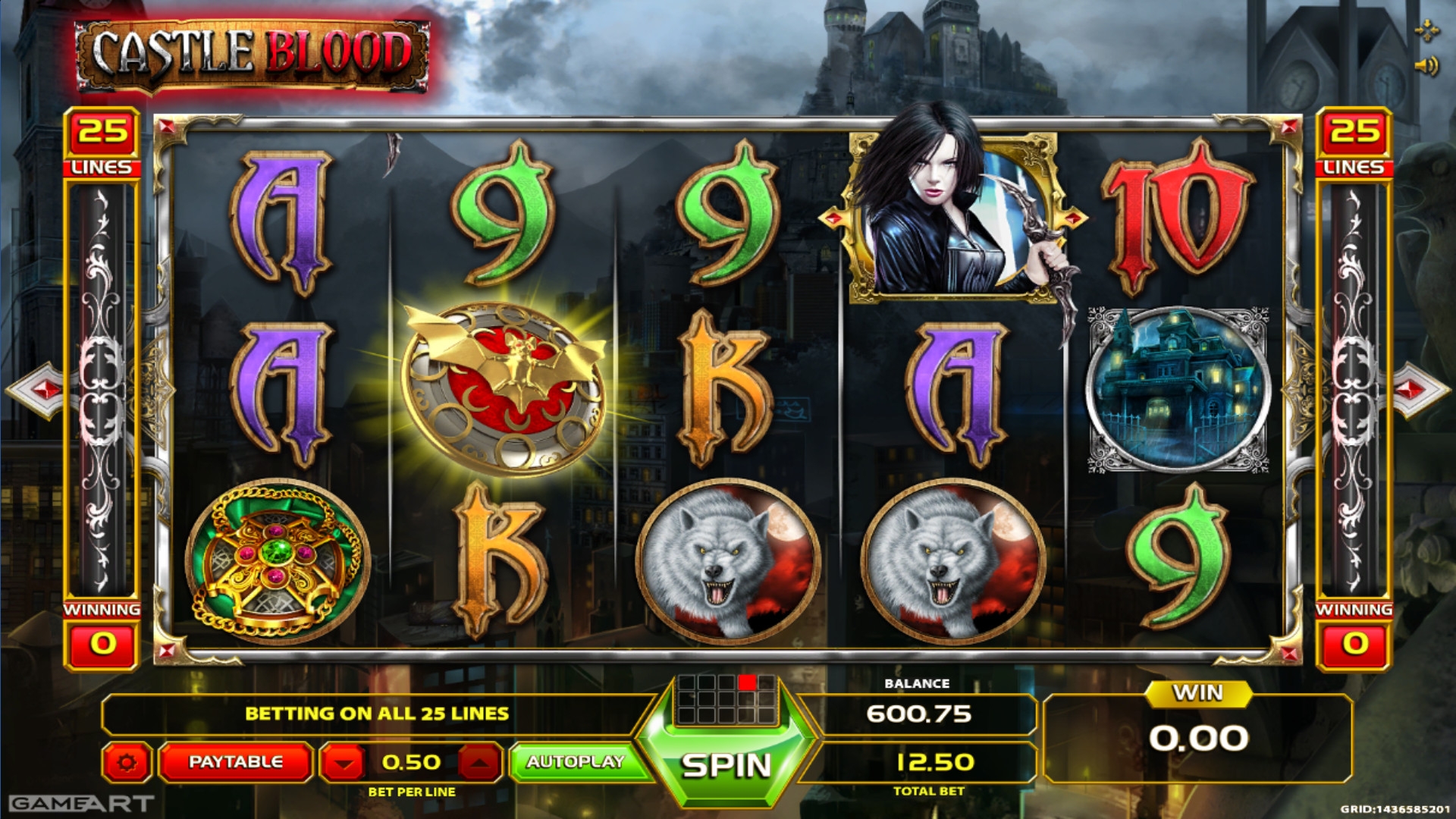 Castle Blood (Кровь в замке) из раздела Игровые автоматы