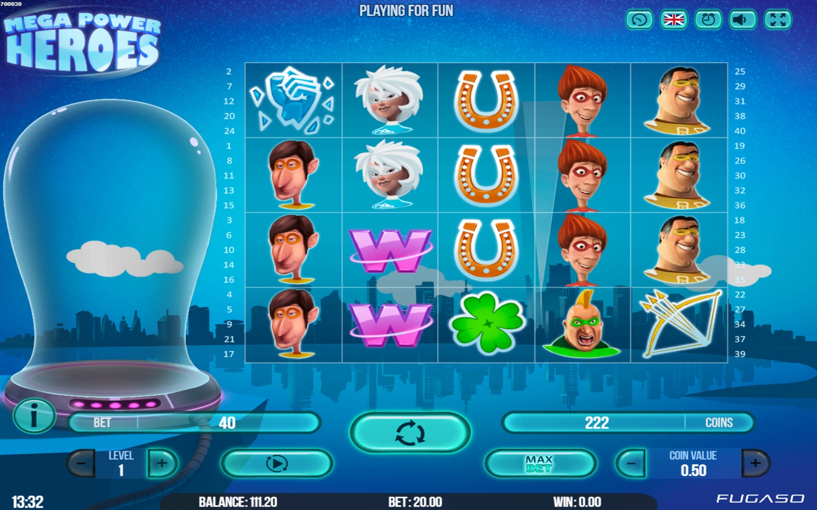 Mega Power Heroes (Герои с суперсилой) из раздела Игровые автоматы