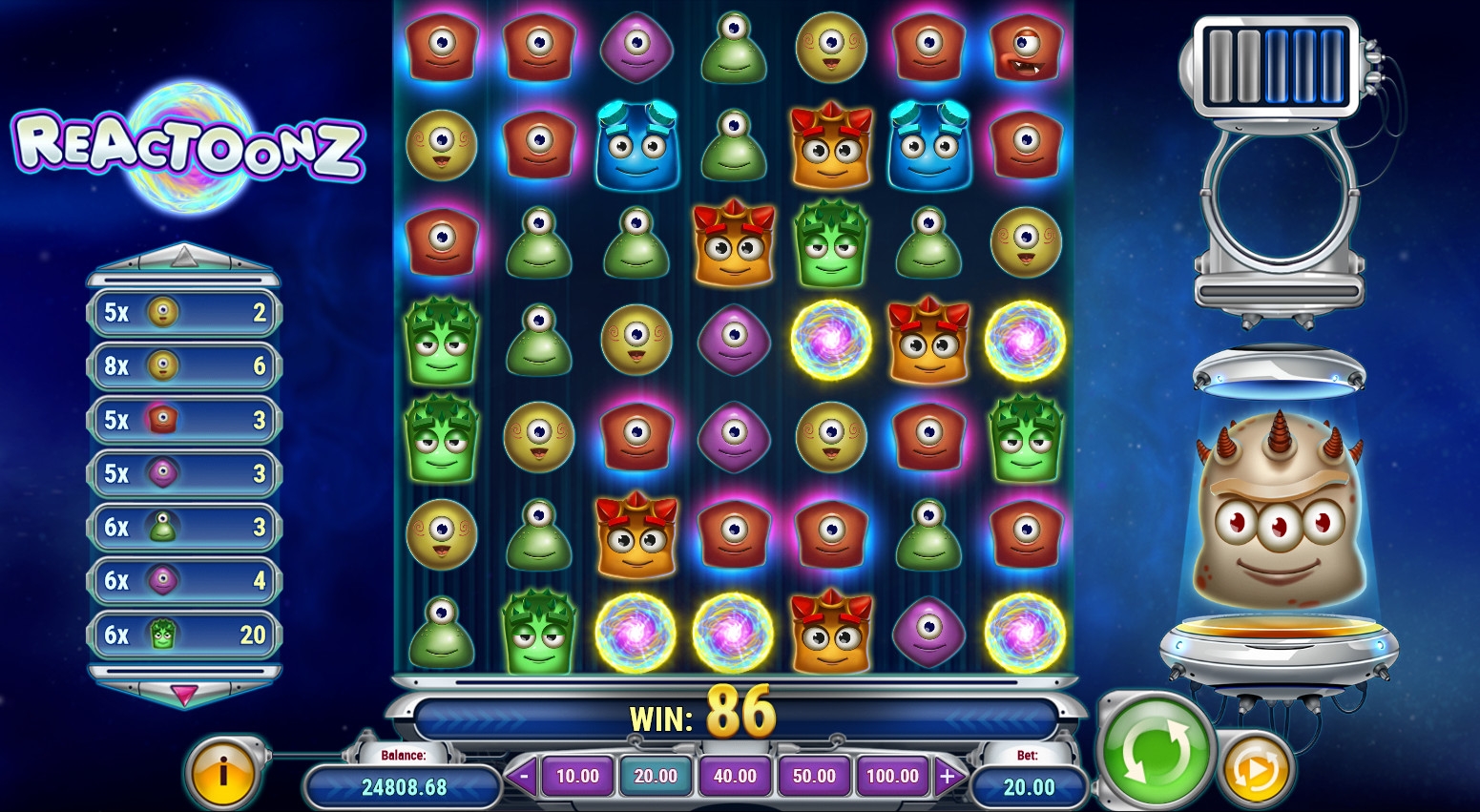 Reactoonz (Реактуны) из раздела Развлекательные игры