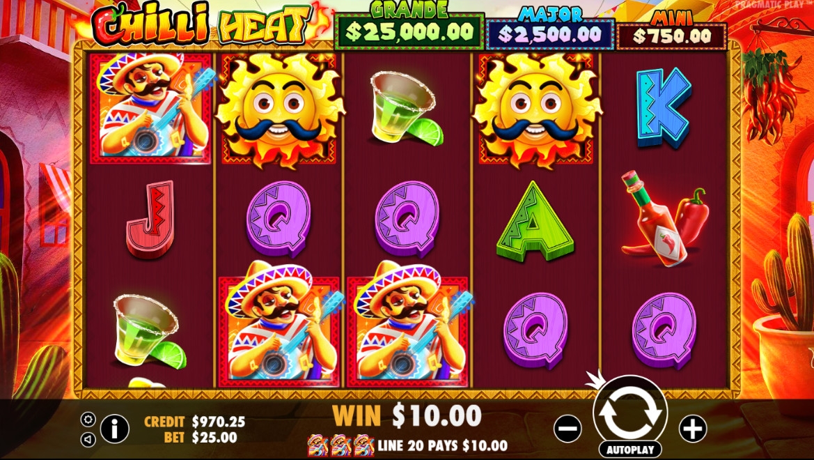 Chilli Heat (Огненный перец) из раздела Игровые автоматы