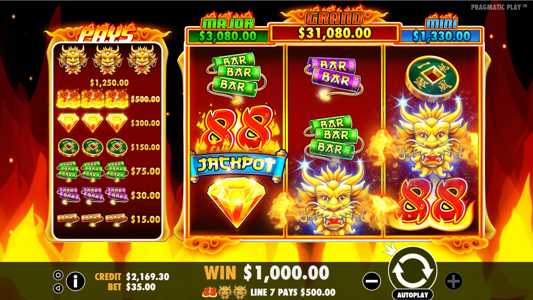 Fire 88 (Огненные 88) из раздела Игровые автоматы