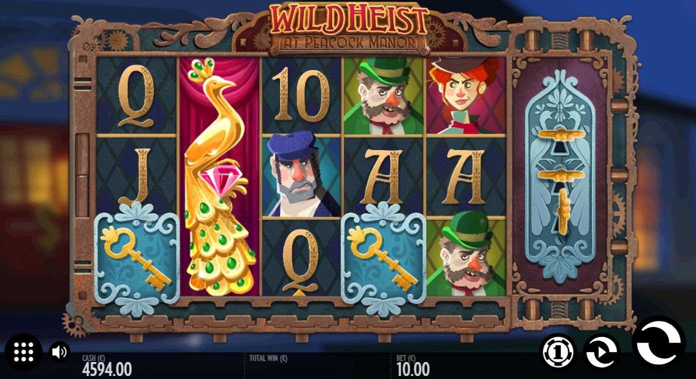 Wild Heist at Peacock Manor (Безумное ограбление поместья Пикок) из раздела Игровые автоматы