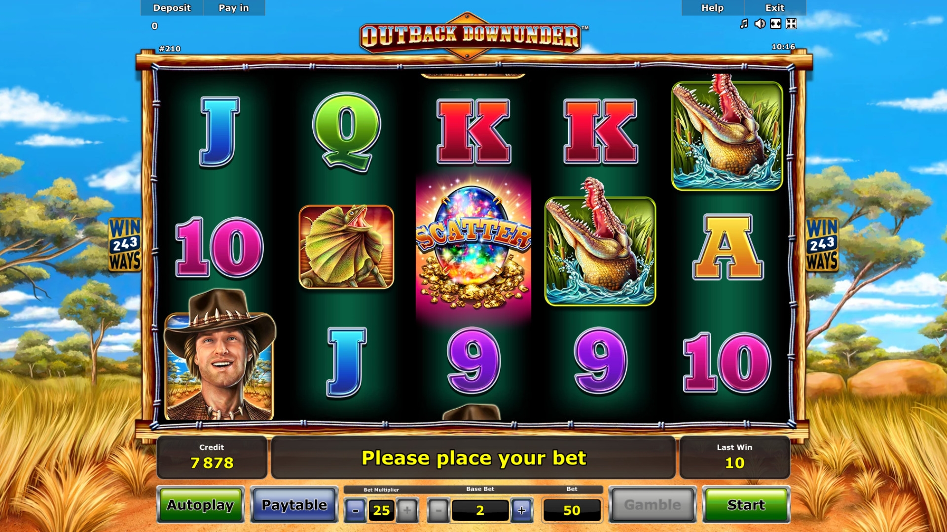 Outback Downunder (Австралийская глушь) из раздела Игровые автоматы