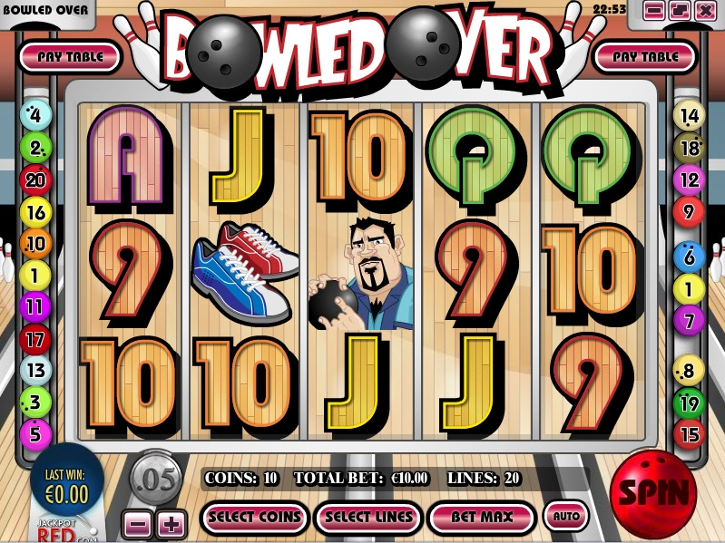 Bowled Over (Сбитые кегли) из раздела Игровые автоматы